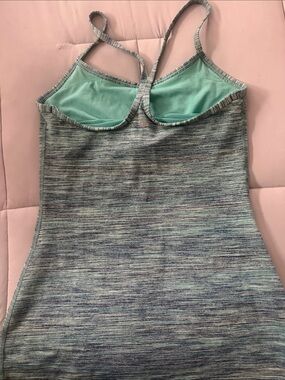 lululemon athletica Heathered Aqua Strappy Muscle Tee